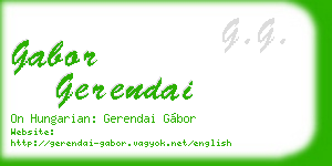 gabor gerendai business card